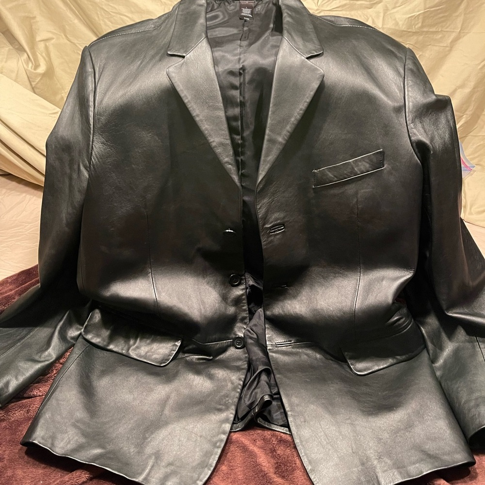 Mens soft dress leather jacket